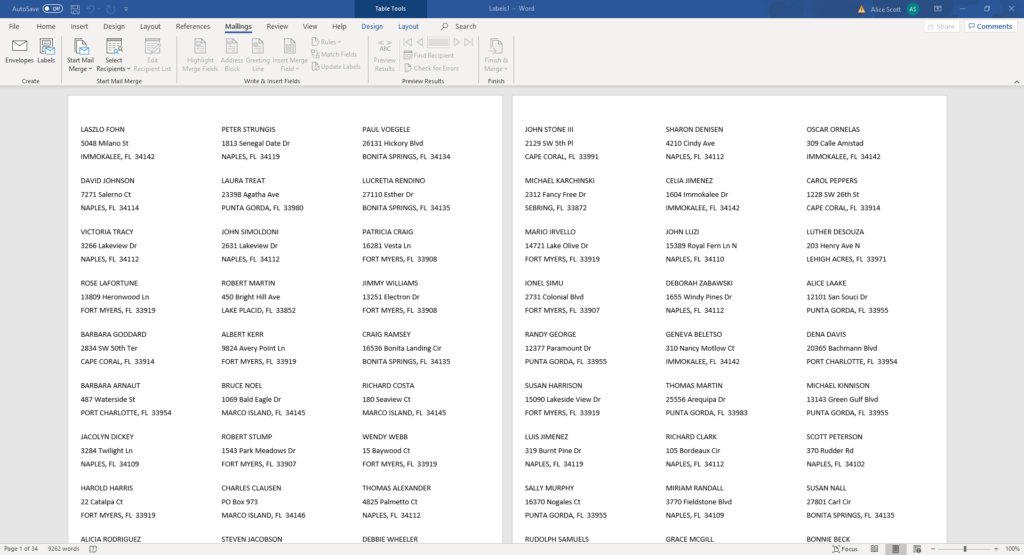 How To Print Mailing Address Labels From Excel Leadsplease 8732